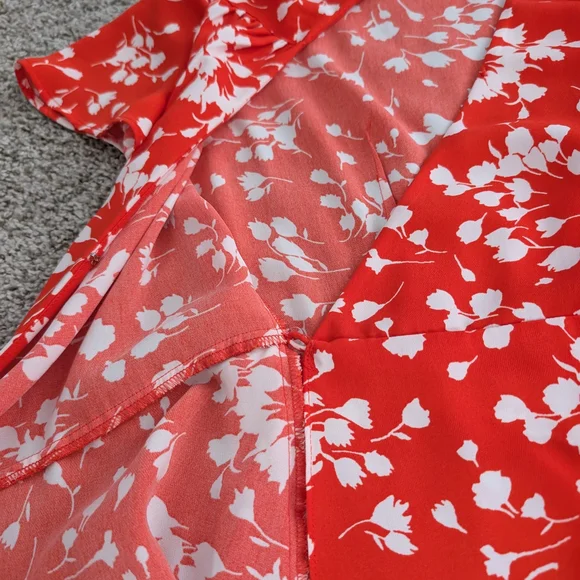 J. Crew Red and White Floral Mini Dress - Picture 4 of 9